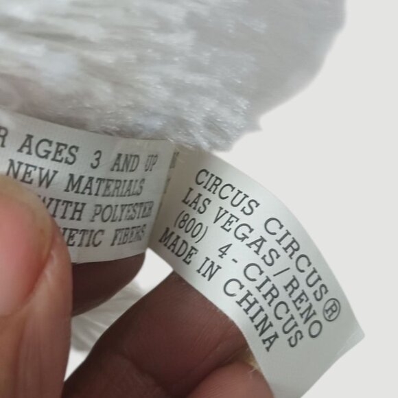 Circus Circus Panda Bear Plush Toy 10" Black & White For Ages 3+up - Picture 3 of 6